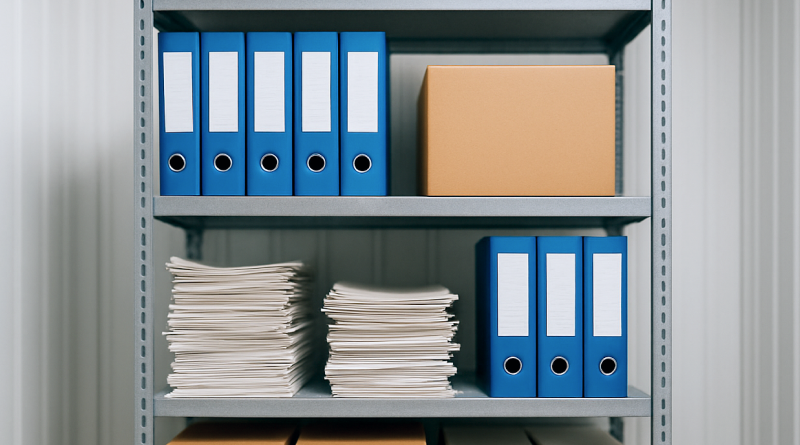 Secure self storage dubai for document archives in a warehouse for rent.