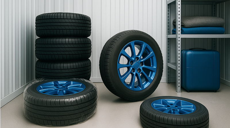 Professional tire storage in a specialized self storage dubai unit.